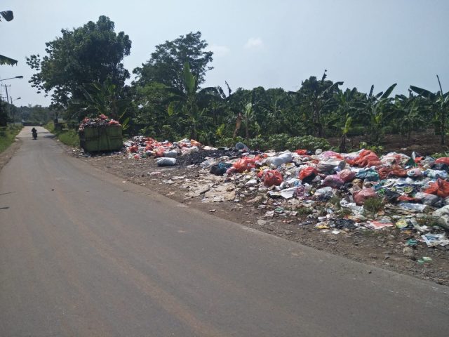 Sampah mulai menumpuk di beberapa lokasi di Kota Serang.