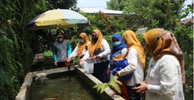 ASN Bertanam Kota Tangerang melakukan kunjungan ke Wisata Edukasi Dinas Lingkungan Hidup (DLH) Kota Tangerang, Jumat (26/11/21).