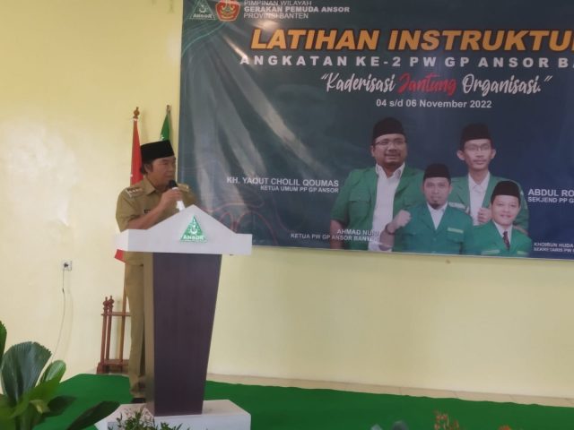 Penjabat (Pj) Gubernur Banten Al Muktabar mengajak kepada seluruh pengurus dan anggota GP Ansor Provinsi Banten untuk bersama-sama menjaga stabilitas daerah, baik itu stabilitas ekonomi, politik, sosial serta keamanan.