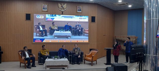 Acara coffe morning bersama para jurnalis Banten di Convention Hall, Kampus Untirta, Sindangsari, Kabupaten Serang, Kamis (9/2/2023).