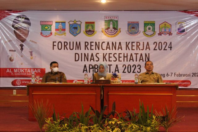 Forum Rencana Kerja Dinas Kesehatan Provinsi Banten Tahun 2024 di Aula Hotel Le Dian, Kota Serang, Jumat (10/2/2023).