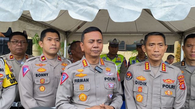 Ditlantas Polda Banten menggelar simulasi Elektronic Traffict Law Enforcement (ETLE) menggunakan drone.