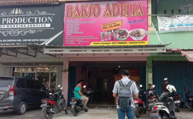 Bakso Adelia yang berlokasi di Jalan Ayip Usman Nomor 91 Kota Serang, Banten.