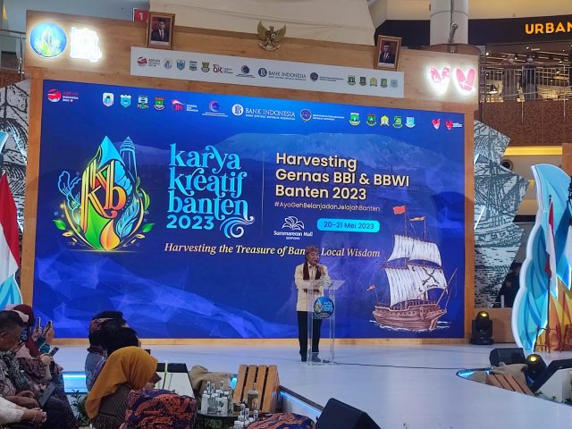 Karya Kreatif Banten 2023 berlangsung selama dua hari, pada Sabtu dan Minggu (20-21 Mei 2023) di Summarecon Serpong, Kabupaten Tangerang.