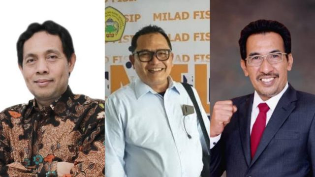 Tiga calon rektor Untirta periode 2023-2027.