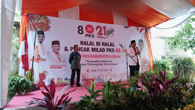 Dewan Pengurus Daerah (DPD) Partai Keadilan Sejahtera (PKS) Kabupaten Lebak, menggelar halal bi halal dan puncak Milad PKS ke -21.