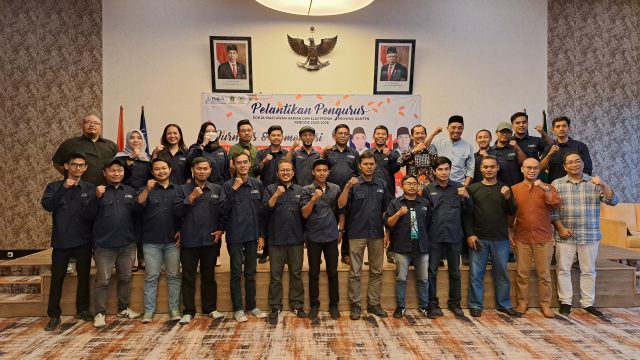 Pelantikan pengurus Pokja Wartawan Harian dan Elektronik Provinsi Banten.